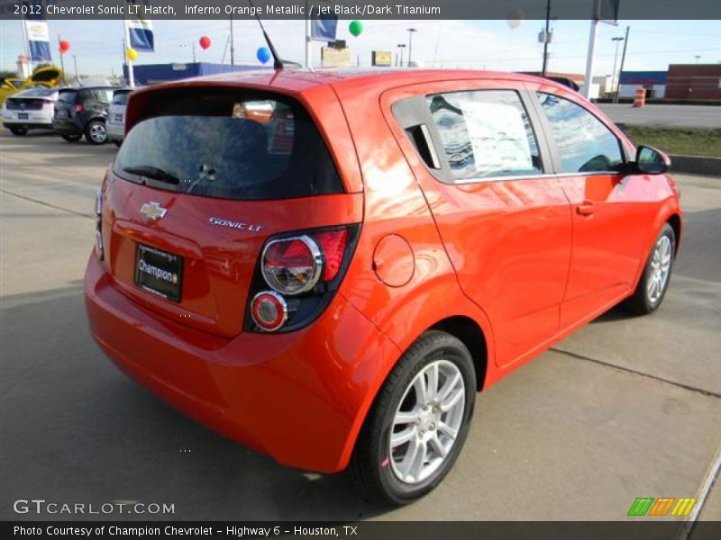 Inferno Orange Metallic / Jet Black/Dark Titanium 2012 Chevrolet Sonic LT Hatch