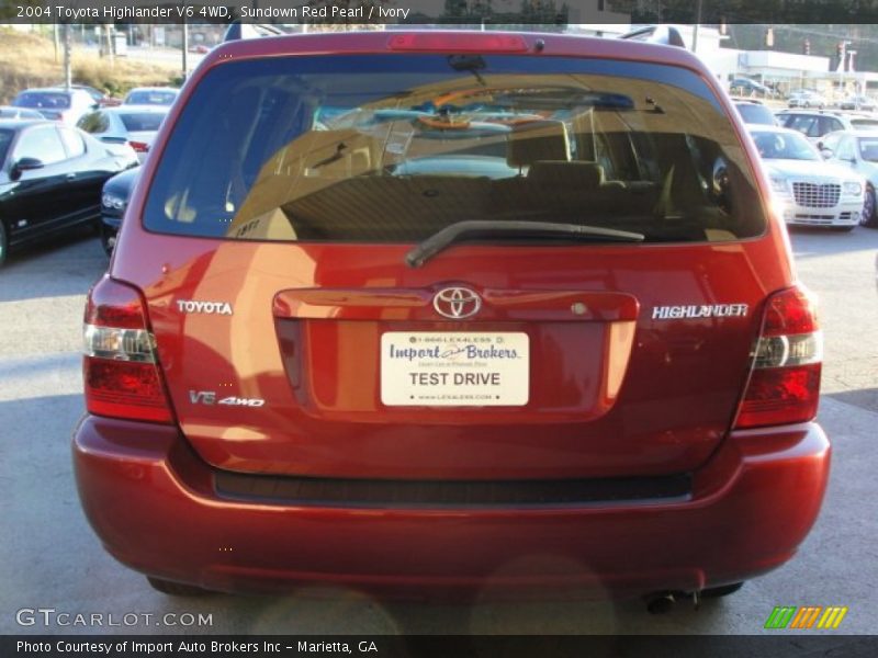 Sundown Red Pearl / Ivory 2004 Toyota Highlander V6 4WD