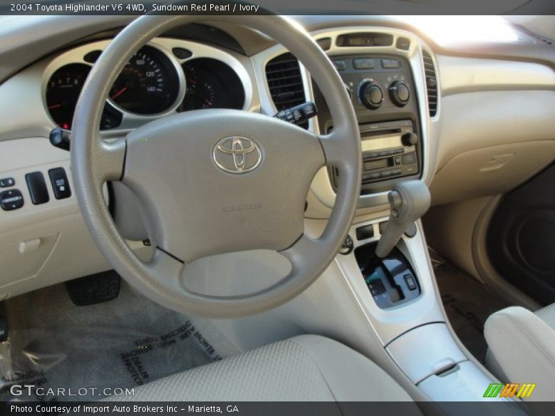 Sundown Red Pearl / Ivory 2004 Toyota Highlander V6 4WD