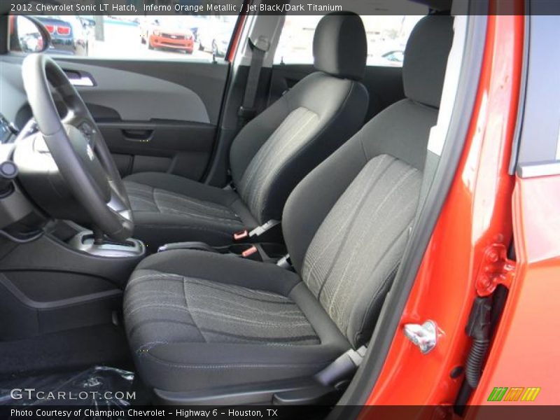 Inferno Orange Metallic / Jet Black/Dark Titanium 2012 Chevrolet Sonic LT Hatch