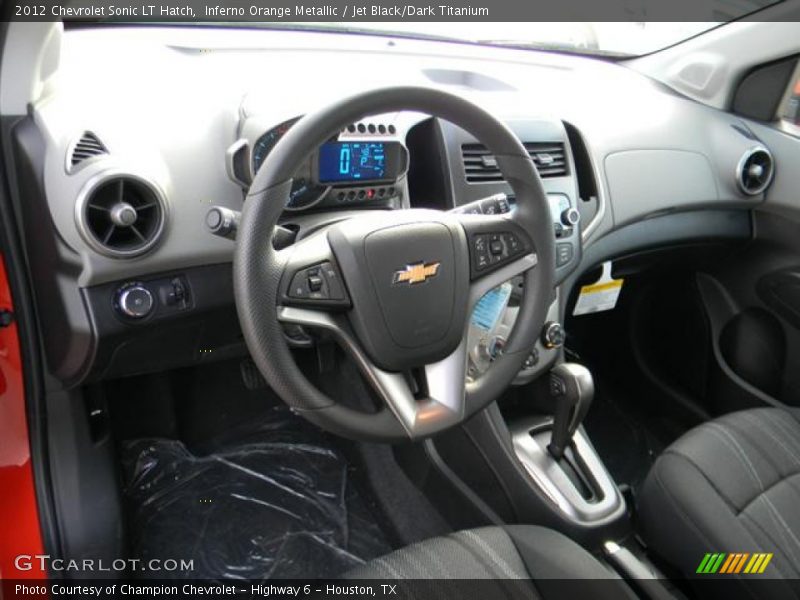 Inferno Orange Metallic / Jet Black/Dark Titanium 2012 Chevrolet Sonic LT Hatch