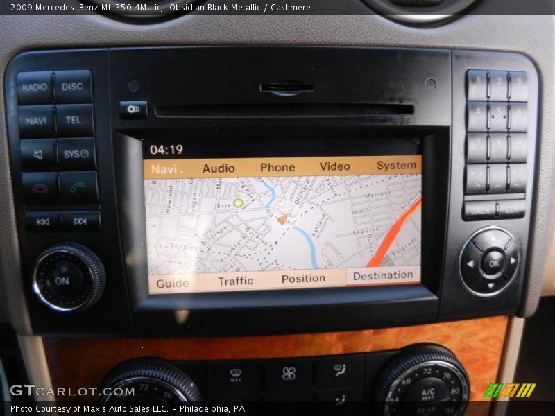 Obsidian Black Metallic / Cashmere 2009 Mercedes-Benz ML 350 4Matic
