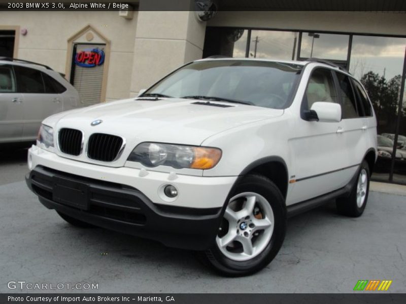 Alpine White / Beige 2003 BMW X5 3.0i