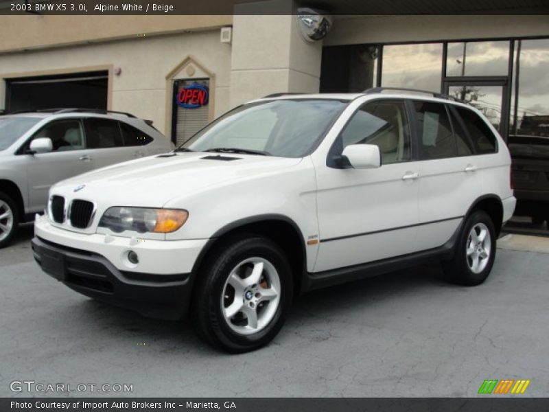Alpine White / Beige 2003 BMW X5 3.0i