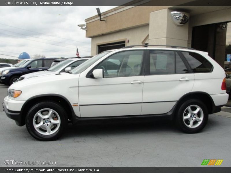 Alpine White / Beige 2003 BMW X5 3.0i