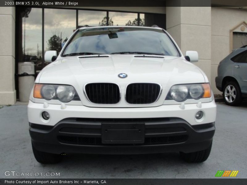 Alpine White / Beige 2003 BMW X5 3.0i