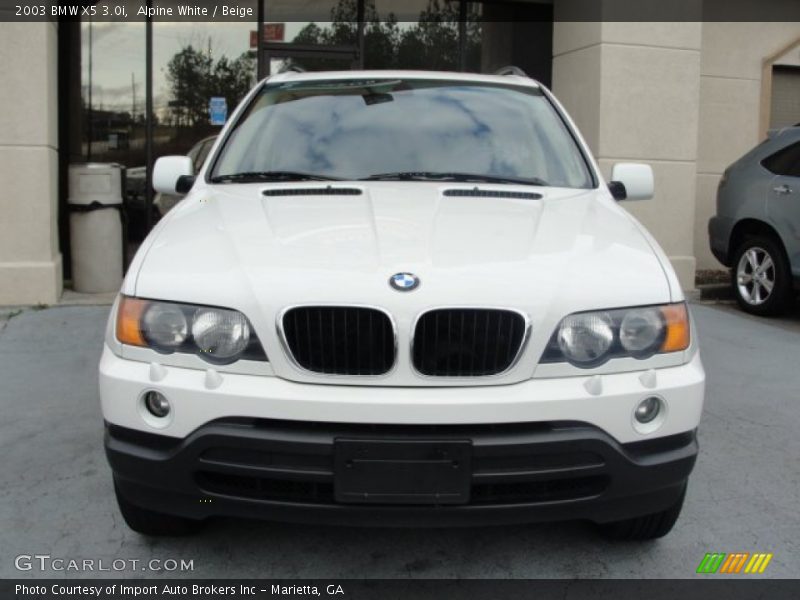 Alpine White / Beige 2003 BMW X5 3.0i