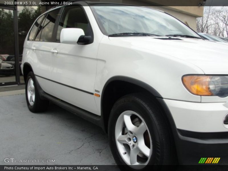 Alpine White / Beige 2003 BMW X5 3.0i