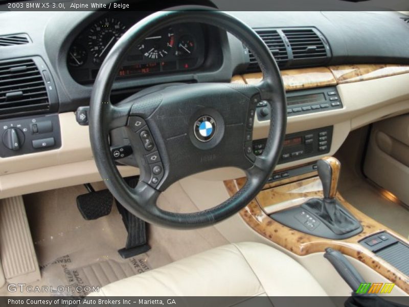 Alpine White / Beige 2003 BMW X5 3.0i
