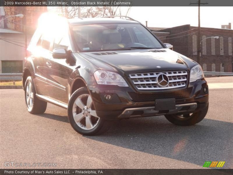 Obsidian Black Metallic / Cashmere 2009 Mercedes-Benz ML 350 4Matic