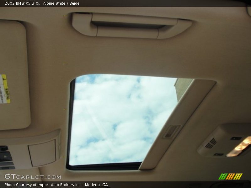 Alpine White / Beige 2003 BMW X5 3.0i