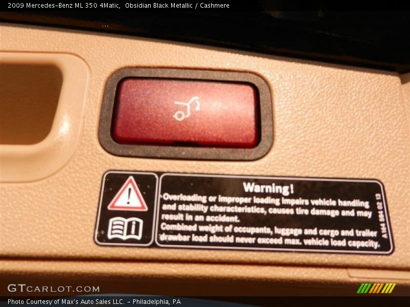 Obsidian Black Metallic / Cashmere 2009 Mercedes-Benz ML 350 4Matic