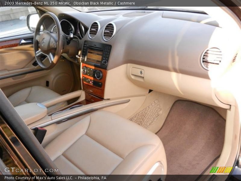 Obsidian Black Metallic / Cashmere 2009 Mercedes-Benz ML 350 4Matic