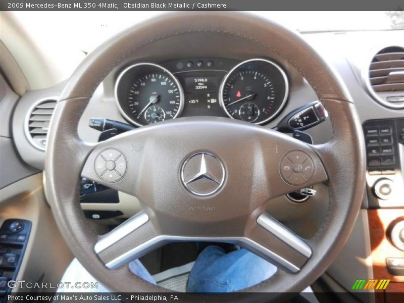 Obsidian Black Metallic / Cashmere 2009 Mercedes-Benz ML 350 4Matic