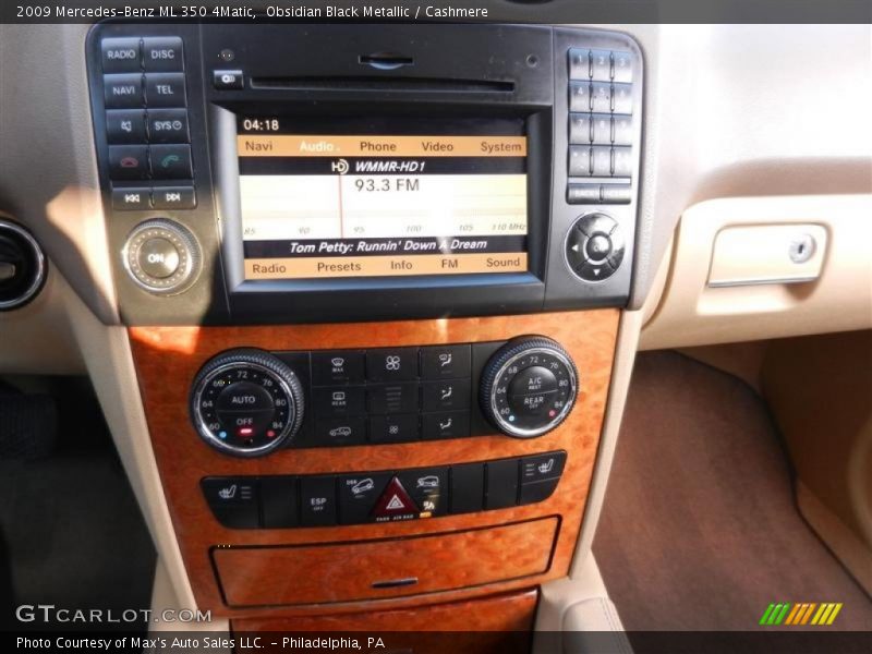 Obsidian Black Metallic / Cashmere 2009 Mercedes-Benz ML 350 4Matic