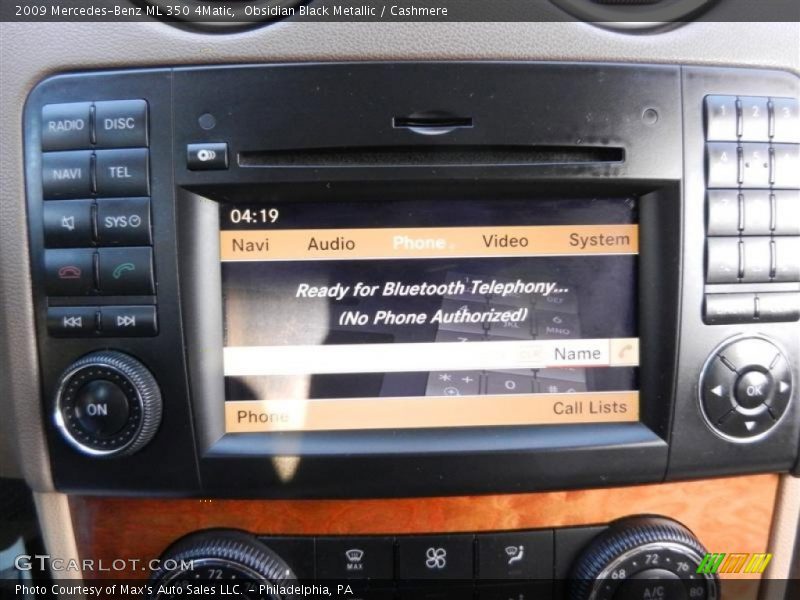 Obsidian Black Metallic / Cashmere 2009 Mercedes-Benz ML 350 4Matic