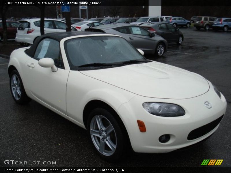 Marble White / Black 2006 Mazda MX-5 Miata Roadster