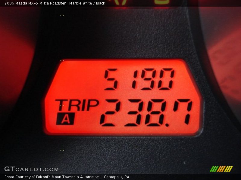 Marble White / Black 2006 Mazda MX-5 Miata Roadster