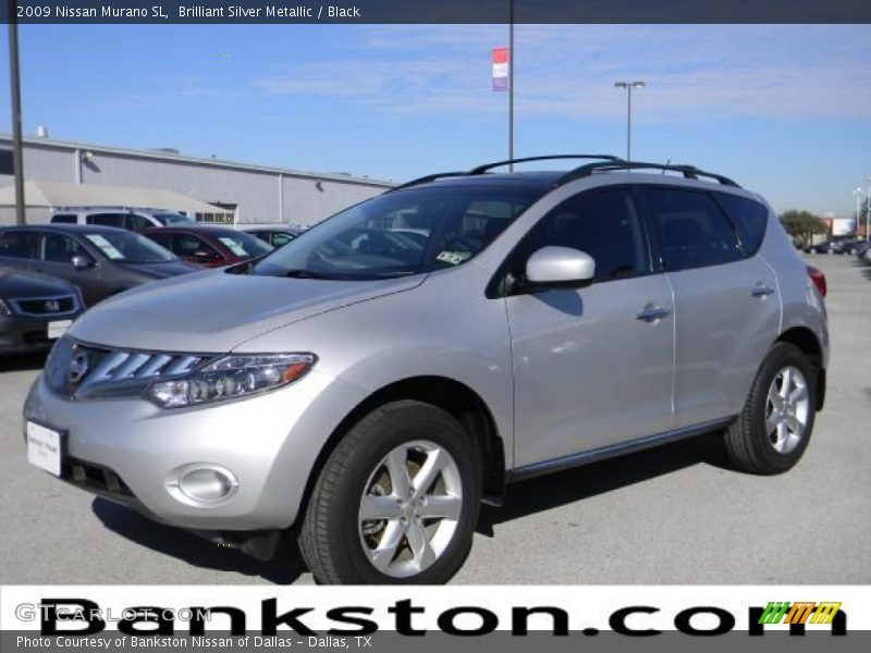 Brilliant Silver Metallic / Black 2009 Nissan Murano SL