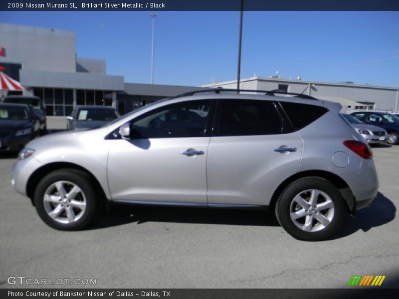 Brilliant Silver Metallic / Black 2009 Nissan Murano SL