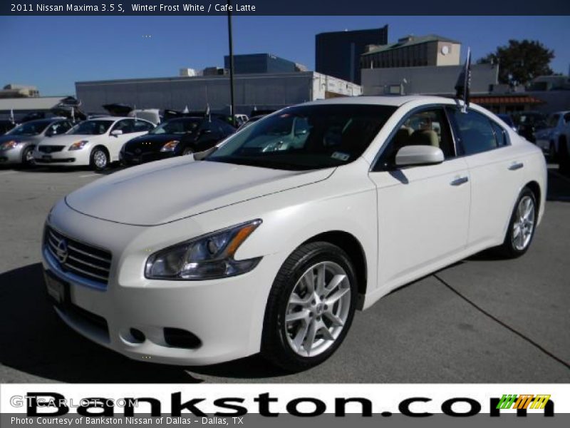 Winter Frost White / Cafe Latte 2011 Nissan Maxima 3.5 S
