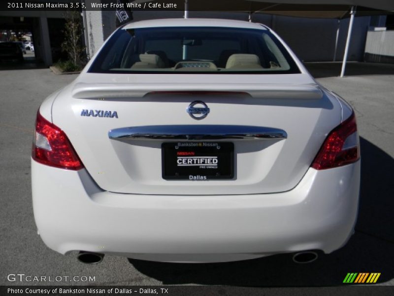 Winter Frost White / Cafe Latte 2011 Nissan Maxima 3.5 S