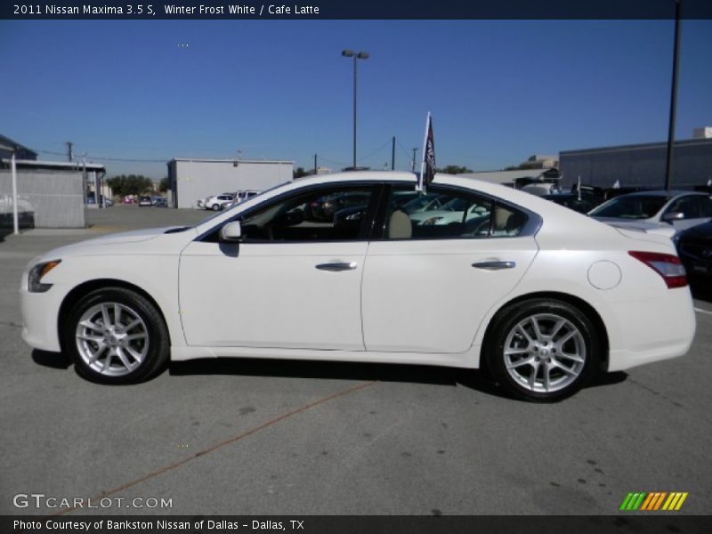 Winter Frost White / Cafe Latte 2011 Nissan Maxima 3.5 S