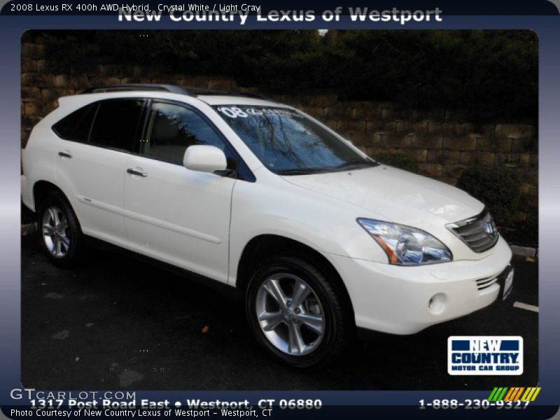 Crystal White / Light Gray 2008 Lexus RX 400h AWD Hybrid