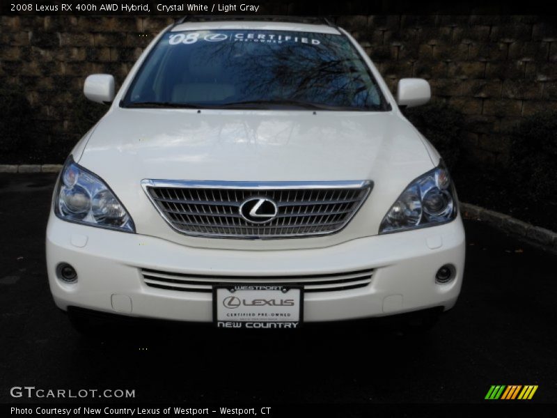 Crystal White / Light Gray 2008 Lexus RX 400h AWD Hybrid