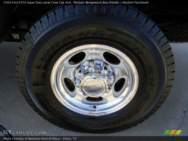 Medium Wedgewood Blue Metallic / Medium Parchment 2004 Ford F250 Super Duty Lariat Crew Cab 4x4
