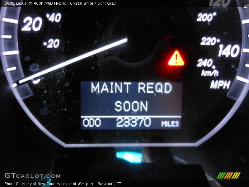 Crystal White / Light Gray 2008 Lexus RX 400h AWD Hybrid