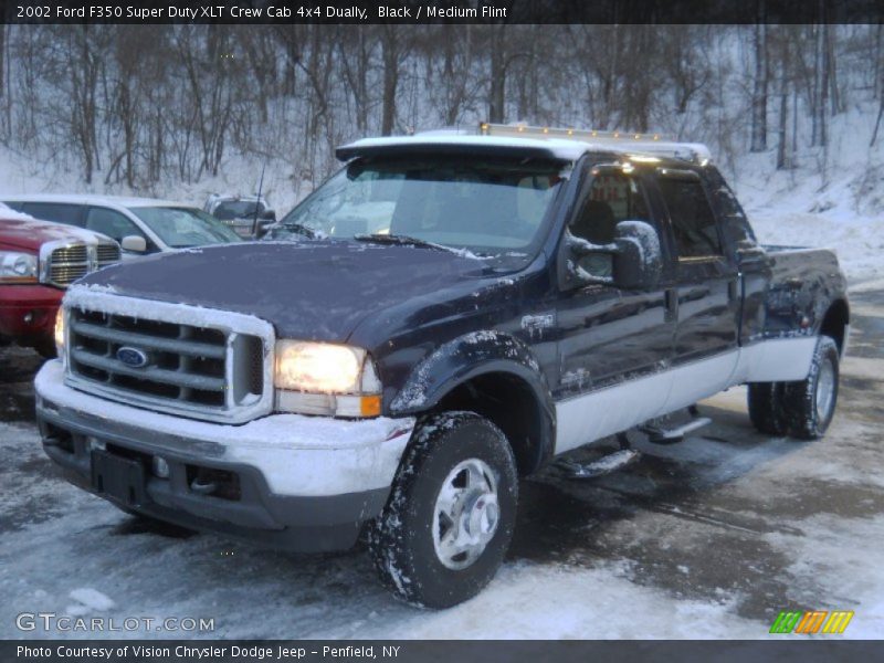 Black / Medium Flint 2002 Ford F350 Super Duty XLT Crew Cab 4x4 Dually