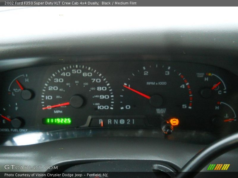 Black / Medium Flint 2002 Ford F350 Super Duty XLT Crew Cab 4x4 Dually