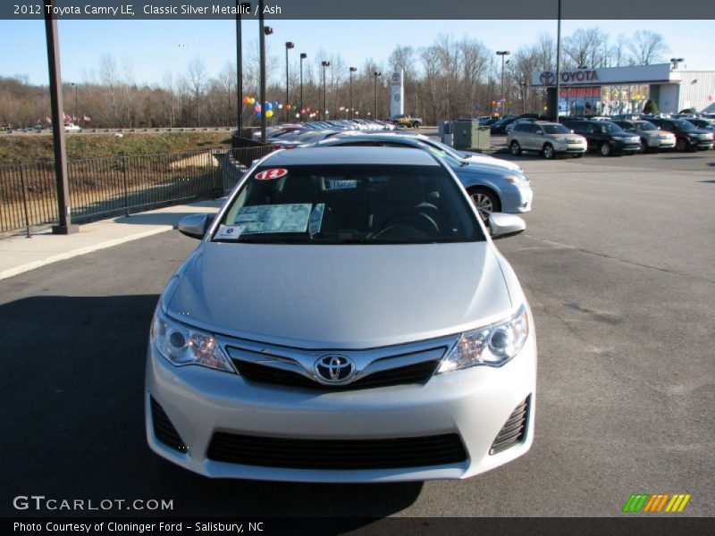 Classic Silver Metallic / Ash 2012 Toyota Camry LE