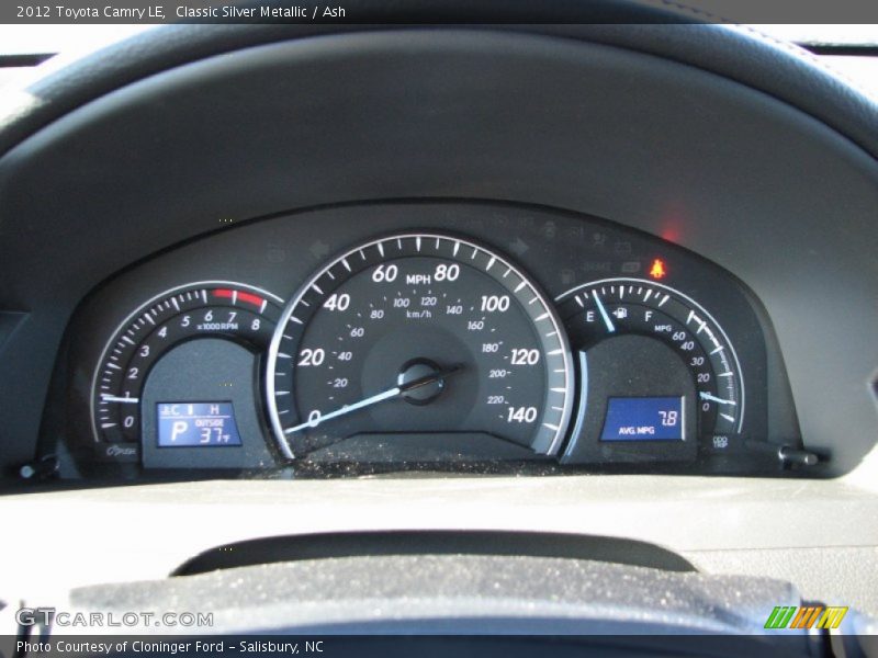 Classic Silver Metallic / Ash 2012 Toyota Camry LE