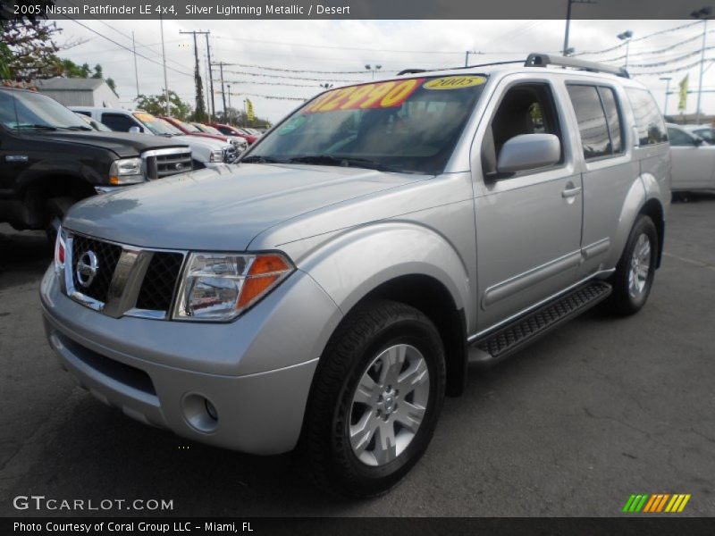 Silver Lightning Metallic / Desert 2005 Nissan Pathfinder LE 4x4