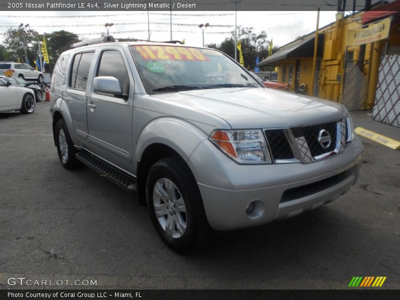 Silver Lightning Metallic / Desert 2005 Nissan Pathfinder LE 4x4