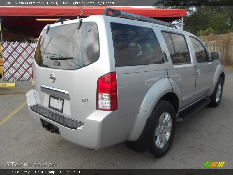 Silver Lightning Metallic / Desert 2005 Nissan Pathfinder LE 4x4
