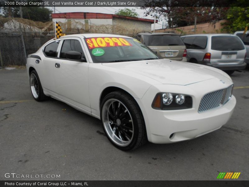 Cool Vanilla Clear Coat / Dark/Light Slate Gray 2008 Dodge Charger SE