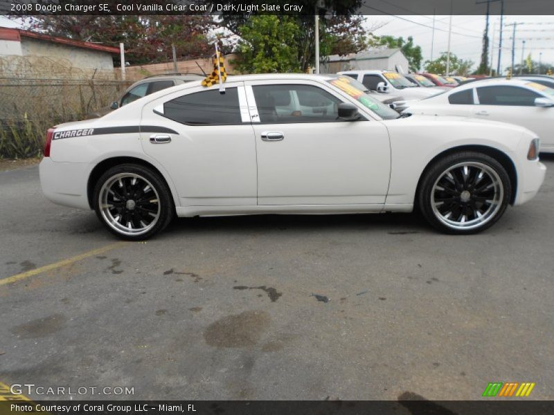 Cool Vanilla Clear Coat / Dark/Light Slate Gray 2008 Dodge Charger SE