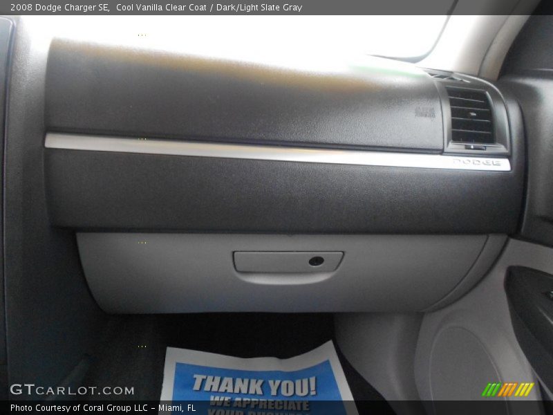 Cool Vanilla Clear Coat / Dark/Light Slate Gray 2008 Dodge Charger SE