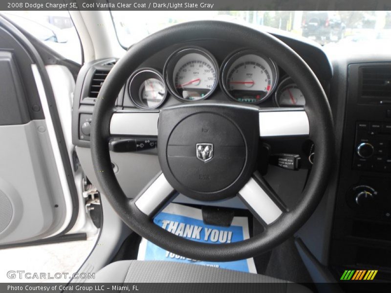 Cool Vanilla Clear Coat / Dark/Light Slate Gray 2008 Dodge Charger SE