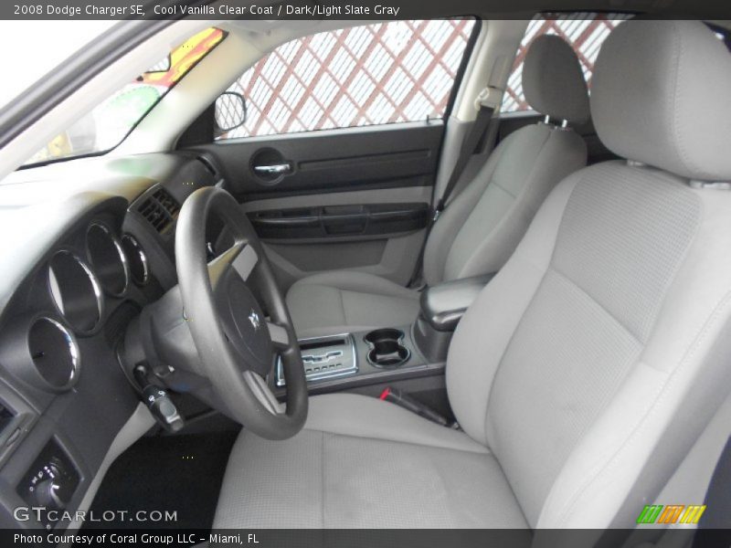 Cool Vanilla Clear Coat / Dark/Light Slate Gray 2008 Dodge Charger SE