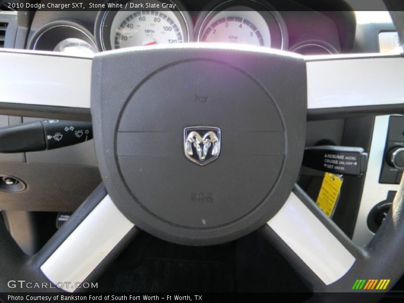 Stone White / Dark Slate Gray 2010 Dodge Charger SXT