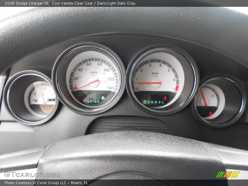 Cool Vanilla Clear Coat / Dark/Light Slate Gray 2008 Dodge Charger SE