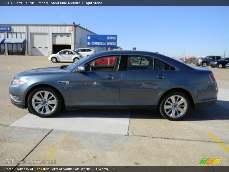 Steel Blue Metallic / Light Stone 2010 Ford Taurus Limited
