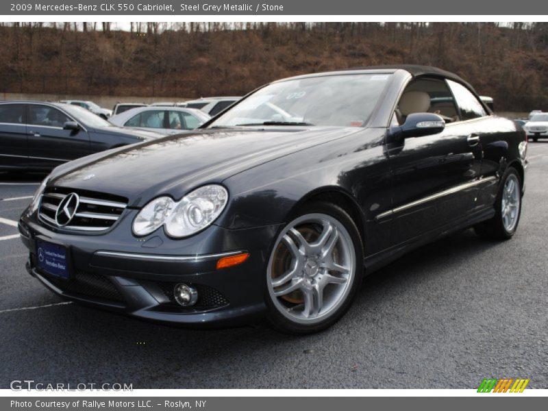 Steel Grey Metallic / Stone 2009 Mercedes-Benz CLK 550 Cabriolet
