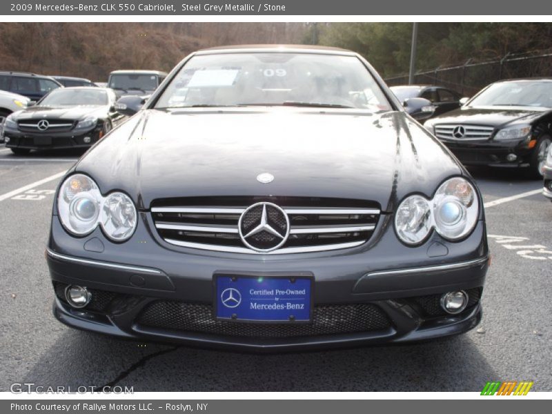 Steel Grey Metallic / Stone 2009 Mercedes-Benz CLK 550 Cabriolet