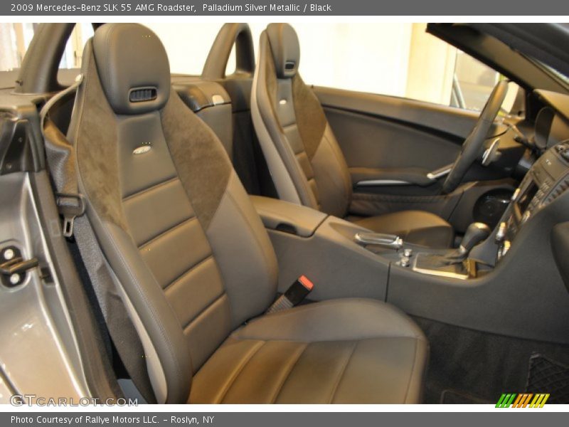 Palladium Silver Metallic / Black 2009 Mercedes-Benz SLK 55 AMG Roadster