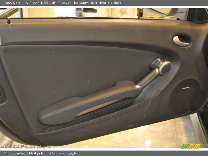 Palladium Silver Metallic / Black 2009 Mercedes-Benz SLK 55 AMG Roadster